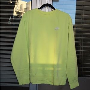 Nike NEON GREEN SWEATER SIZE:M